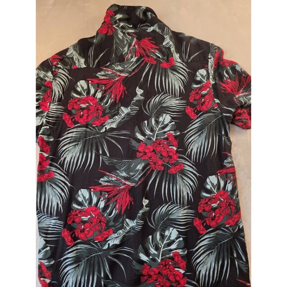 Denim‎ & Flower Men's Large Ricky Singh Floral Paisley Short Sleeve Shirt - Picture 5 of 6